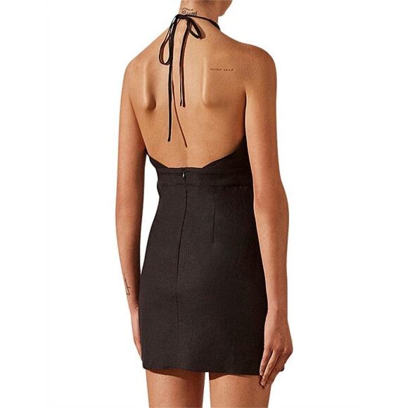 Shona Joy Black Halter Mini Dress - Picture 4 of 14